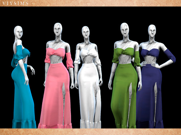 Sims 4 Spring Dress by Viy Sims at TSR