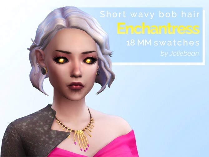 Sims 4 Enchantress short wavy bob hair at Joliebean