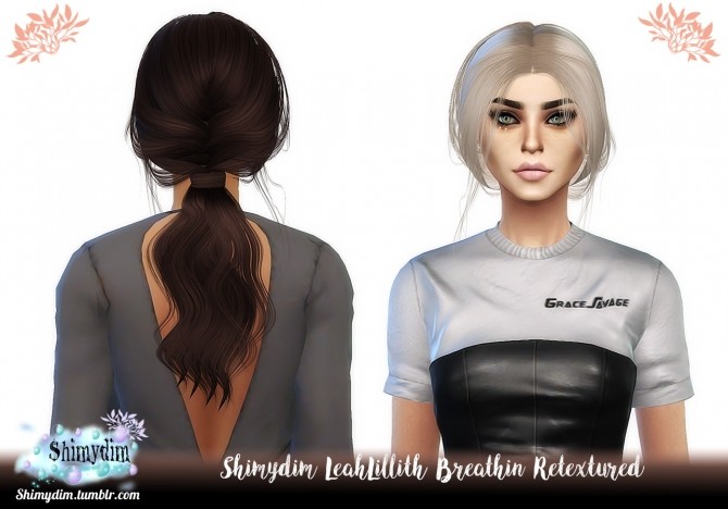 Sims 4 LeahLillith Breathin Hair Retexture Naturals + Unnaturals at Shimydim Sims