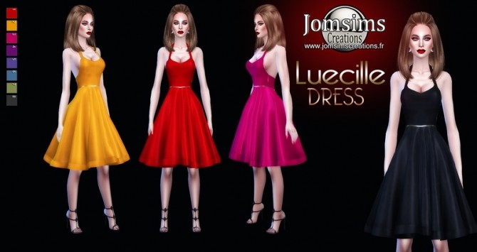 Sims 4 Luecille dress at Jomsims Creations