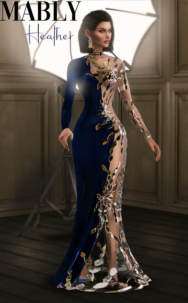 Sims 4 HEATHER GOWN at Mably Store