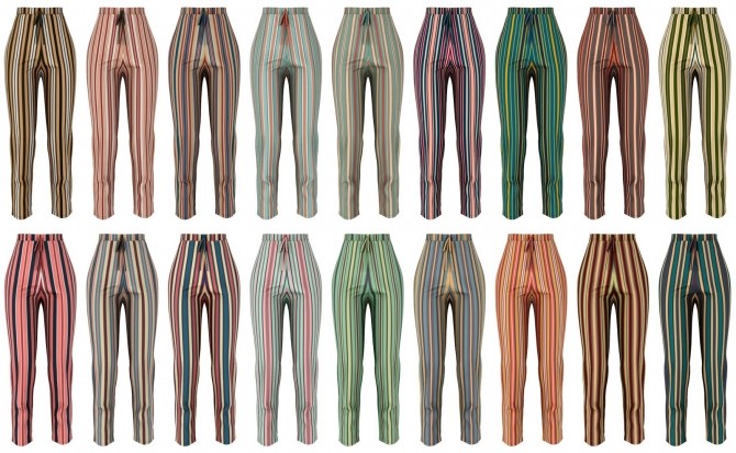 Sims 4 Striped pants at LazyEyelids