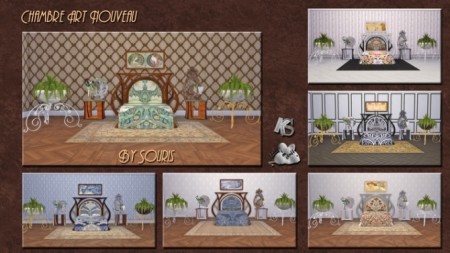 Art Nouveau bedroom by Souris at Khany Sims
