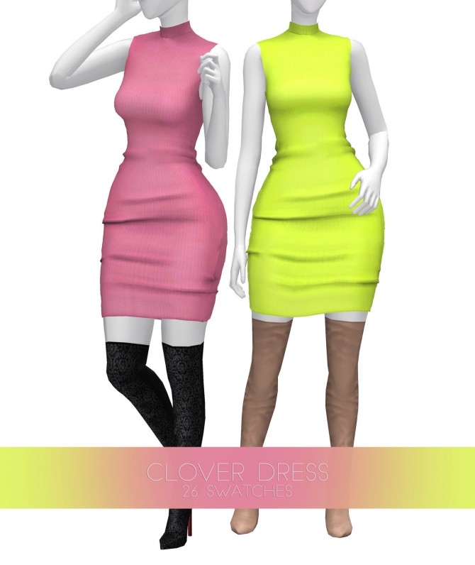 Sims 4 CLOVER DRESS at Kenzar Sims