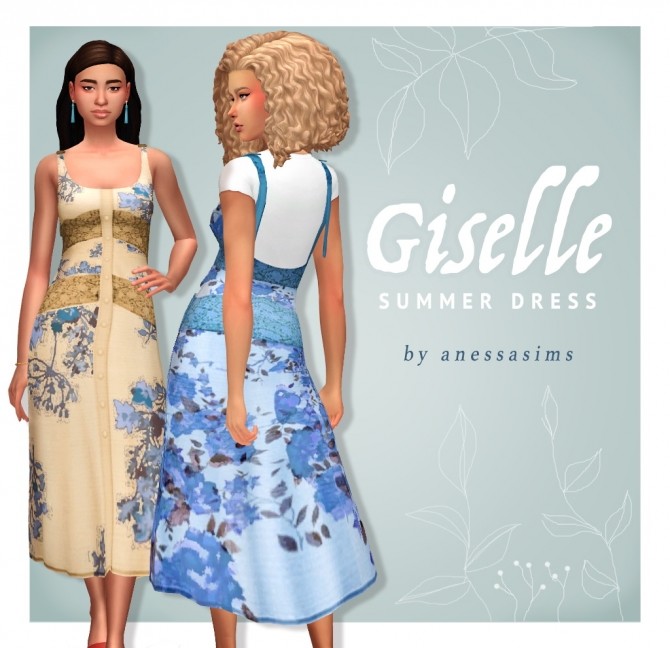 Sims 4 Giselle summer dress at Anessa Sims