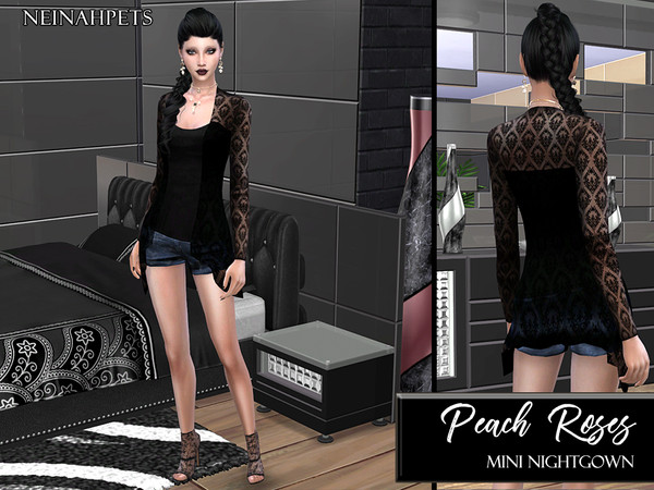 Sims 4 Lace Overlay Outfit by neinahpets at TSR