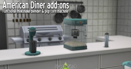 American diner add-ons at Around the Sims 4