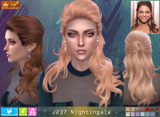 Sims 4 J237 Nightingale hair (P) at Newsea Sims 4
