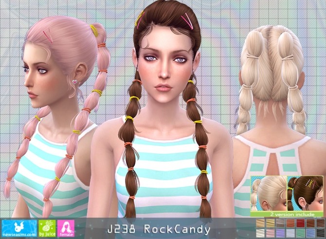 Sims 4 J238 RockCandy hair (P) at Newsea Sims 4