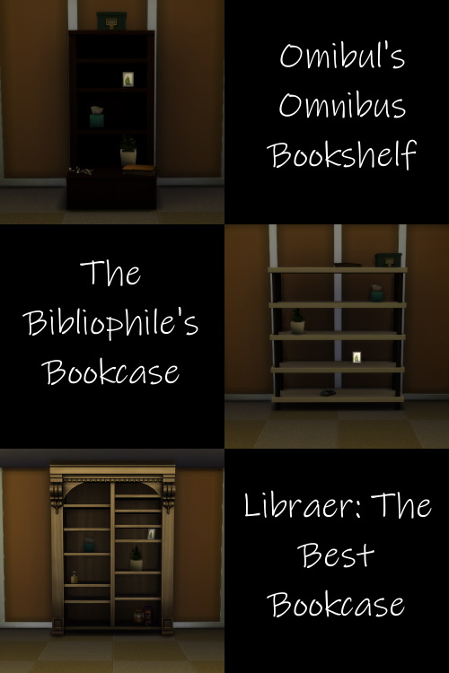 Sims 4 Empty Get to Work Bookshelves with Slots by Teknikah at Mod The Sims