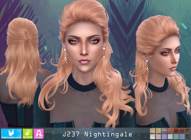 Sims 4 J237 Nightingale hair (P) at Newsea Sims 4