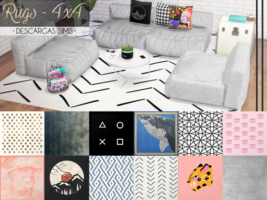 Sims 4 Rugs 4x4 at Descargas Sims