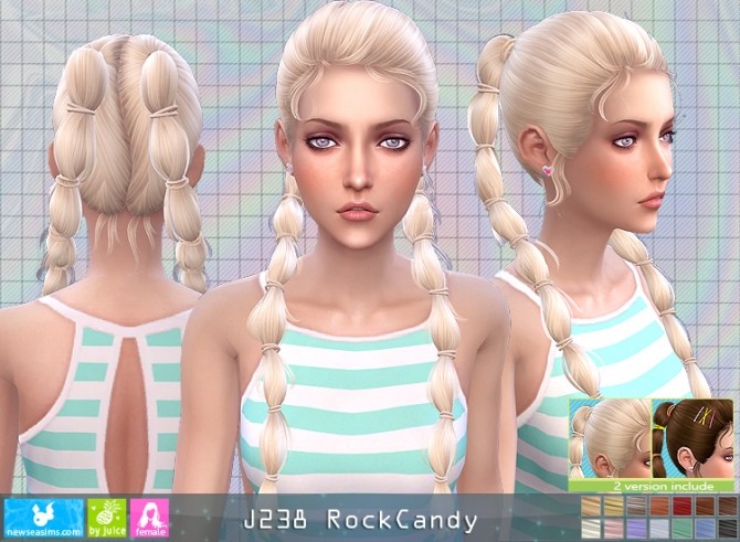 Sims 4 J238 RockCandy hair (P) at Newsea Sims 4