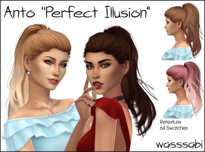 Sims 4 Perfect Illusion hair retexture at Wasssabi Sims