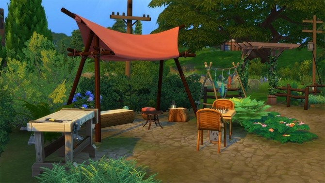 Sims 4 Rustic Hideaway by Cassie Flouf at L’UniverSims