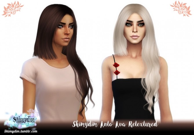 Sims 4 Anto Ava Hair Retexture Naturals + Unnaturals at Shimydim Sims