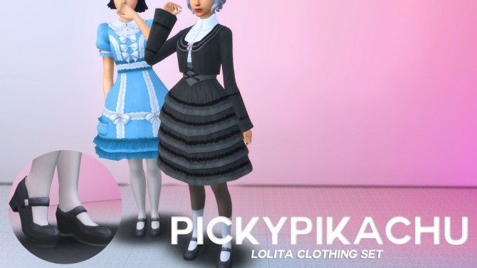 Sims 4 Lolita Clothing Set at Pickypikachu