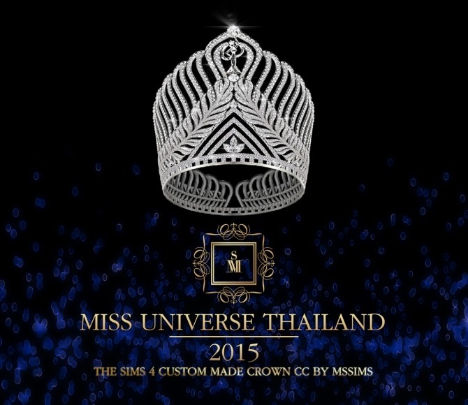 Sims 4 MISS UNIVERSE THAILAND 2015 CROWN at MSSIMS