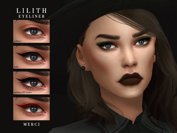 Sims 4 Lilith Eyeliner by Merci at TSR