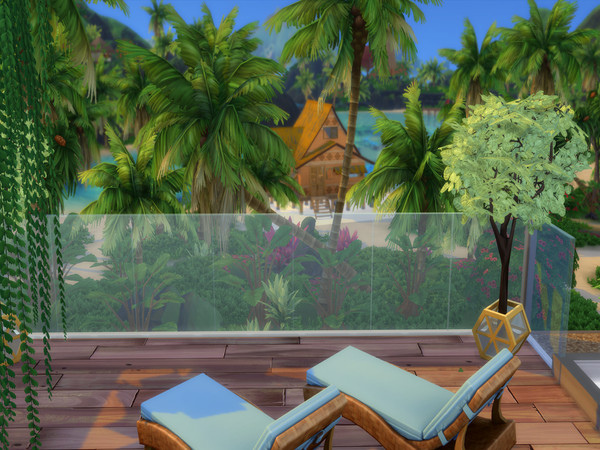 Sims 4 Modern Tropical Flat by LJaneP6 at TSR