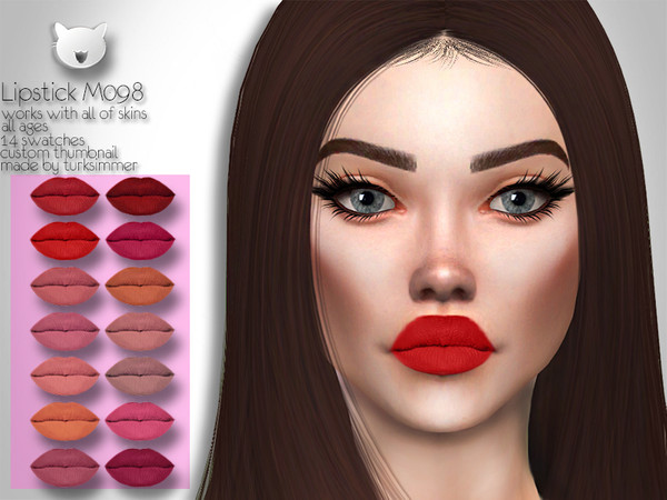 Sims 4 Lipstick M098 by turksimmer at TSR