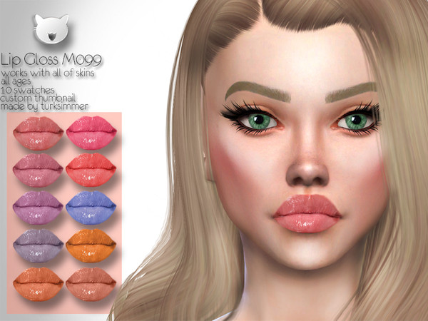 Sims 4 Lip Gloss M099 by turksimmer at TSR