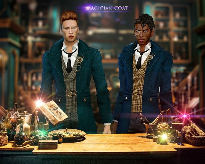 Sims 4 Magician Coat at HoangLap’s Sims
