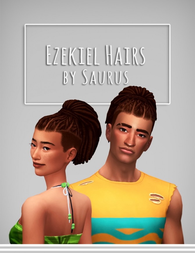 Sims 4 Ezekiel Hairs at Saurus Sims