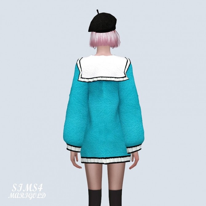 Sims 4 Cute Knit Mini Dress (P) at Marigold