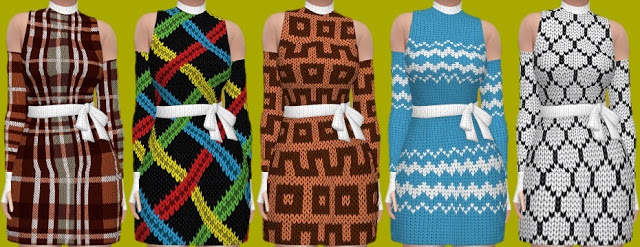 Sims 4 Get Famous Knitted Dresses at Annett’s Sims 4 Welt