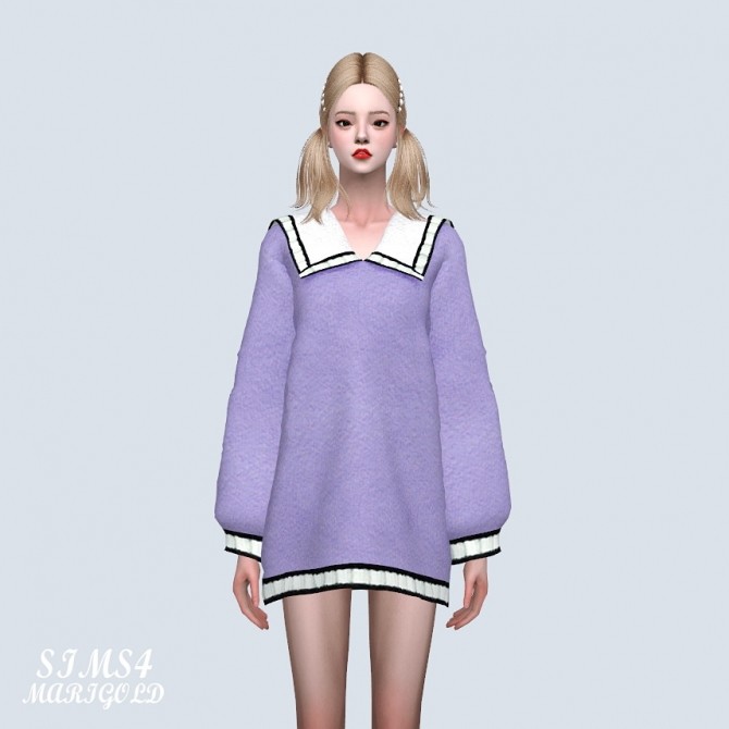 Sims 4 Cute Knit Mini Dress (P) at Marigold