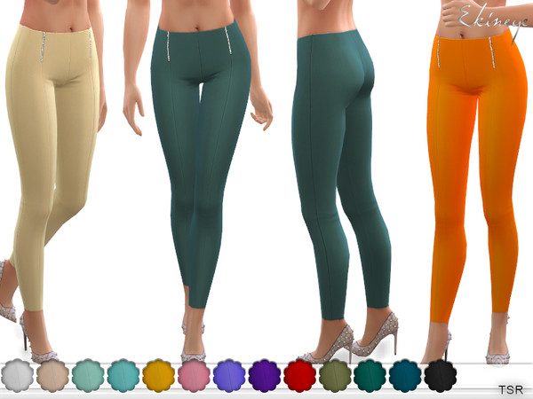 Sims 4 Skinny Trouser With Zip Detail by ekinege at TSR