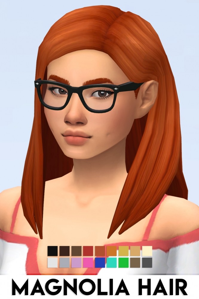 Sims 4 MAGNOLIA HAIR at Vikai
