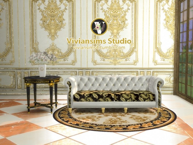 Sims 4 Classical Leather Sofa (P) at Viviansims Studio