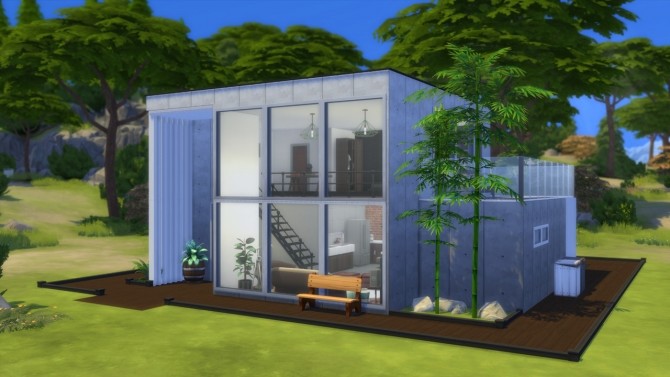Sims 4 Tiny industrial loft house at ArchiSim