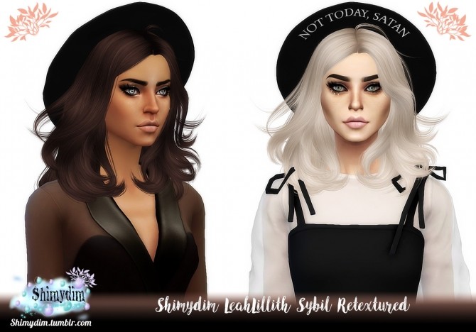 Sims 4 LeahLillith Sybil Hair Retexture + Child naturals unnaturals at Shimydim Sims