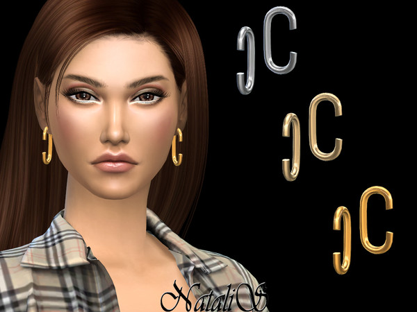 Sims 4 Open link earrings by NataliS at TSR