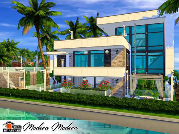 Sims 4 Modera Modern house by autaki at TSR