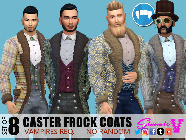 Sims 4 Caster Frock Coat by SimmieV at TSR