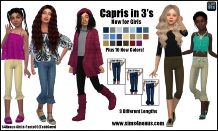Capri’s in 3’s by SamanthaGump at Sims 4 Nexus
