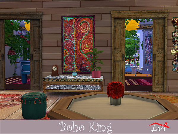 Sims 4 Boho king house by evi at TSR