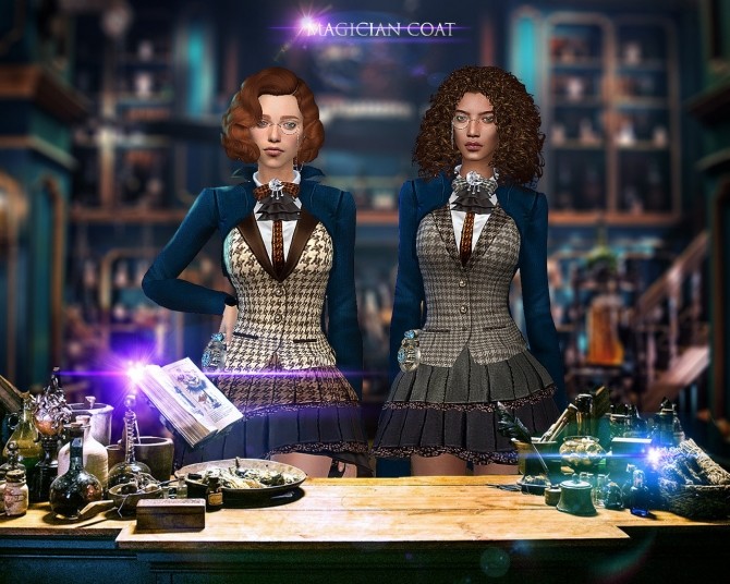 Sims 4 Magician Dress F at HoangLap’s Sims