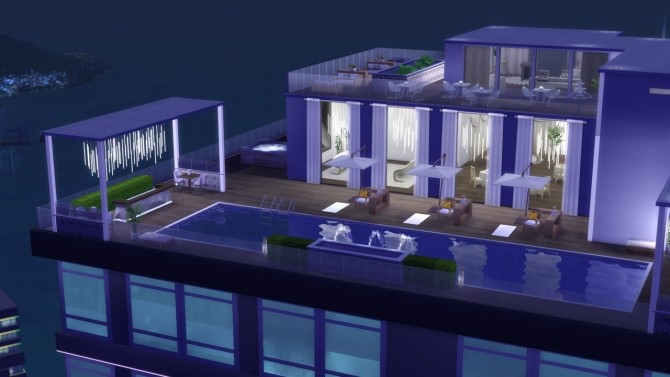Sims 4 Rooftop Lounge at ArchiSim
