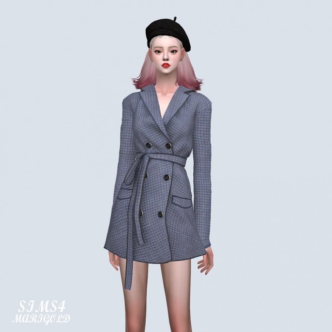 Sims 4 Autumn Coat Mini Dress (P) at Marigold