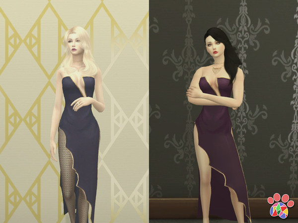 Sims 4 Night Witch dress by Arltos at TSR