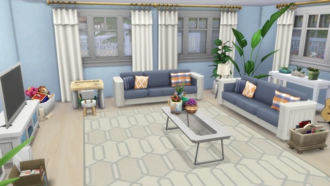 Sims 4 Sunny Suburban family house at ArchiSim