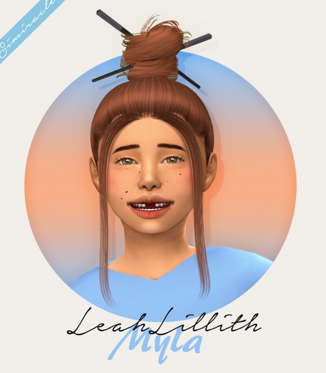 Sims 4 LeahLillith Myla Hair Kids Version at Simiracle