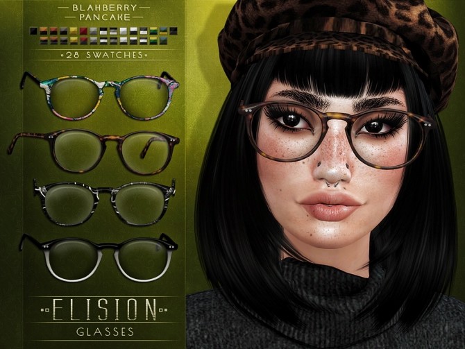 Sims 4 Elision and ripple glasses at Blahberry Pancake