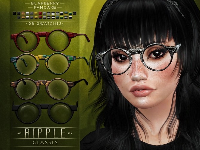 Sims 4 Elision and ripple glasses at Blahberry Pancake