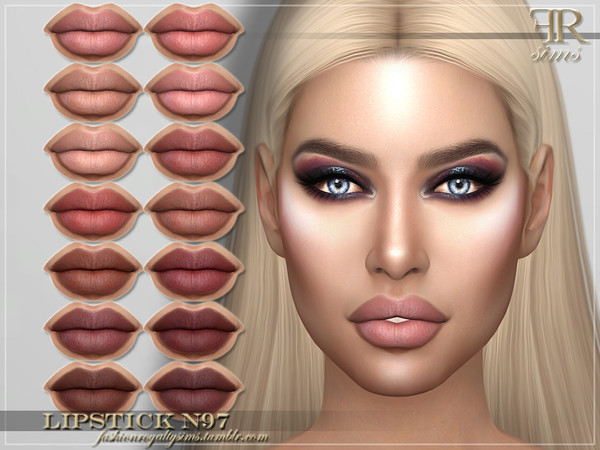 Sims 4 FRS Lipstick N97 by FashionRoyaltySims at TSR